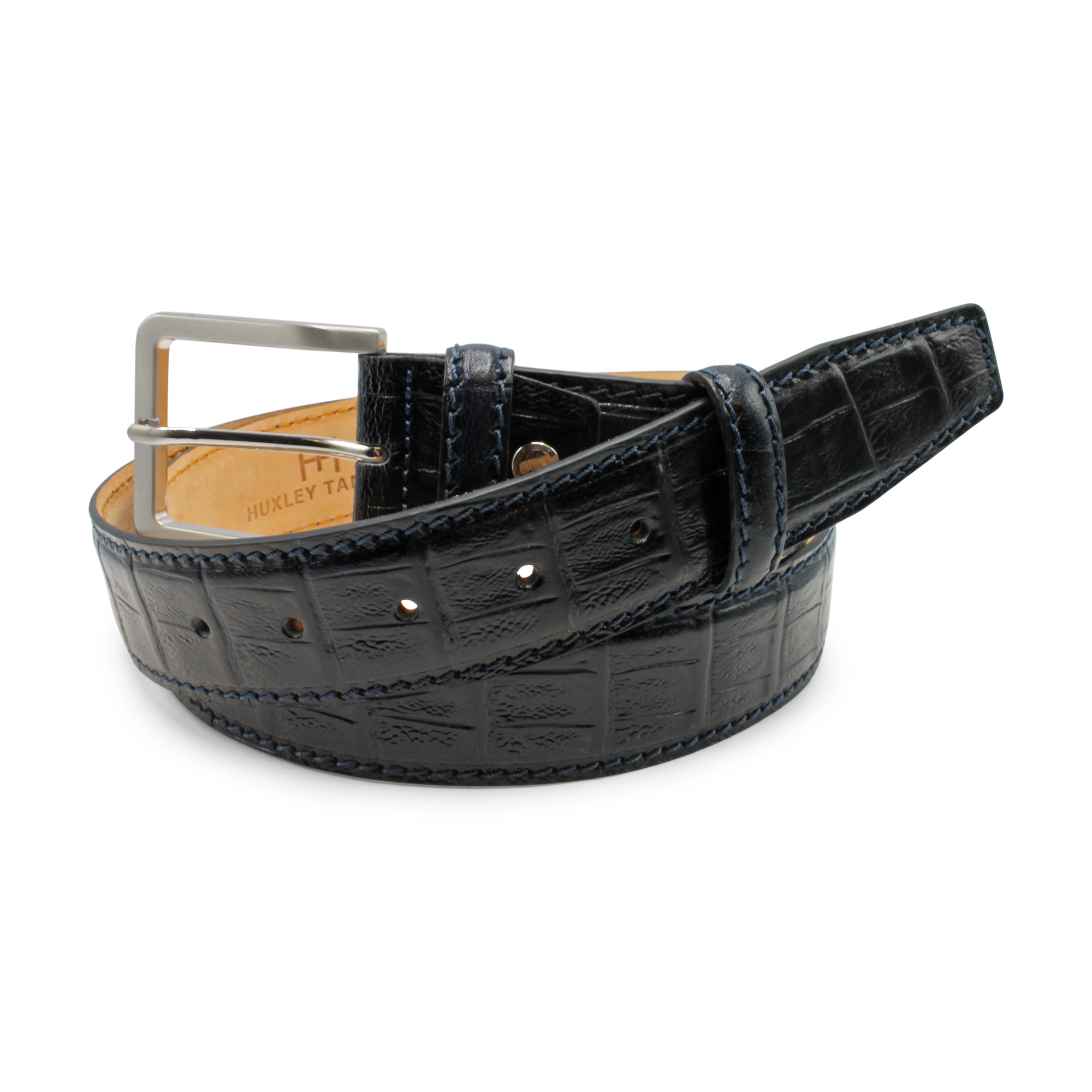 Mock Alligator Texture Leather Belt 40mm – Huxley Tanner